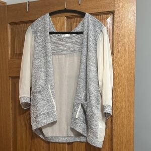 Silence + Noise Gray and Cream Cardigan size XS